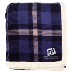 Lambswool Plaid Microsherpa Throw - lambswoolplaidthrowblue