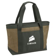 Large Insulated Cooler Tote – 24 cans - largeinsulatedcoolertoteforestgreen
