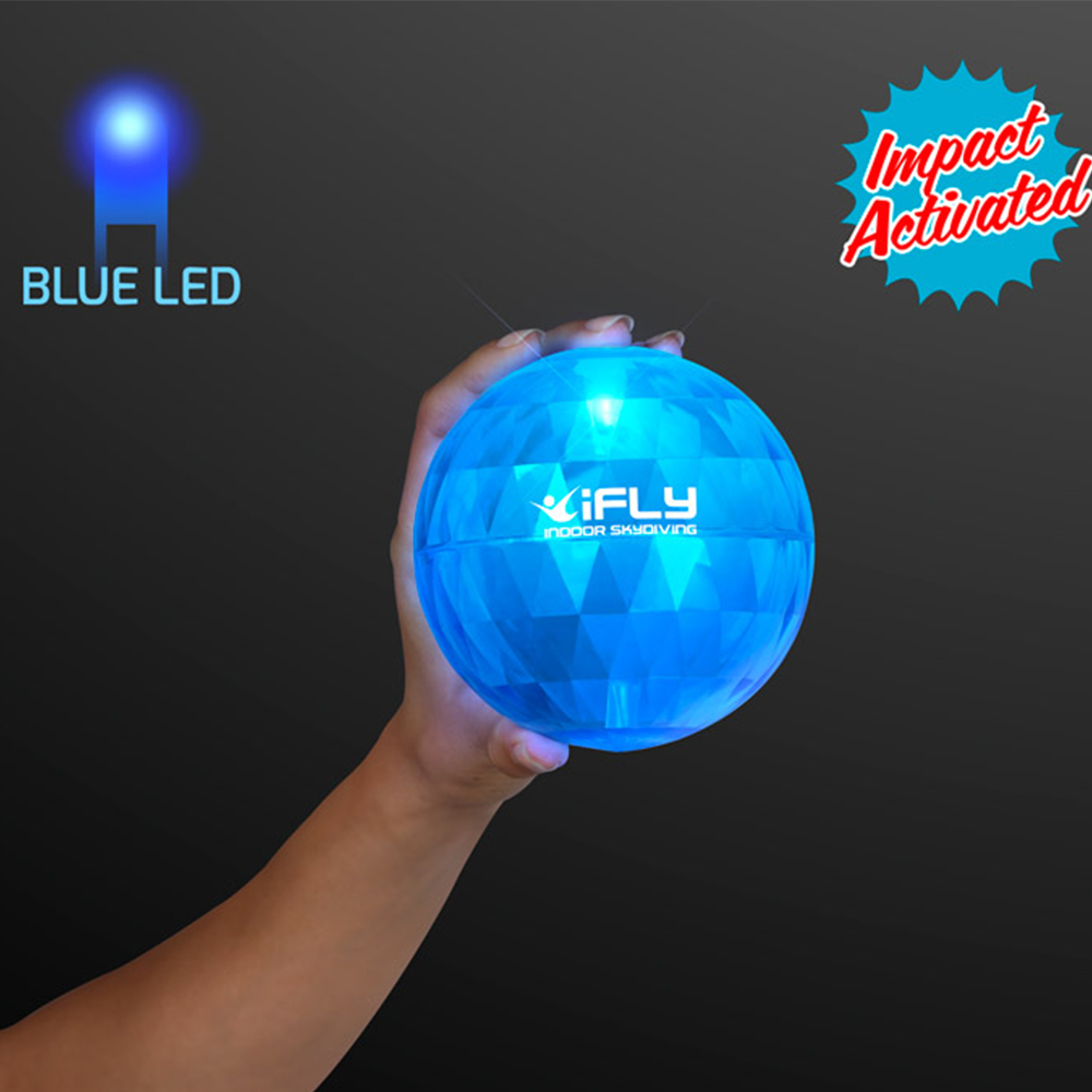 Large Light Up Bouncy Ball – Assorted - largeledbouncyballblue