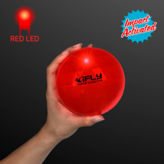 Large Light Up Bouncy Ball – Assorted - largeledbouncyballred