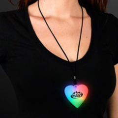 LED Deco Heart Necklace - leddecoheartnecklaceinuse
