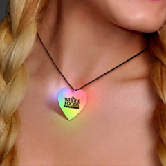 LED Heart Necklace - ledheartnecklaceinuse