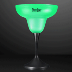 LED Margarita Glass With Classy Black Base - ledmargaritablackbase
