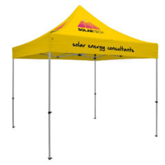 Premium 10′ x 10′ Event Tent Kit with Three Location Full-Color Imprint - lemon