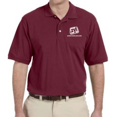 Harriton Easy Blend Shirts with Embroidered Logo - Wine