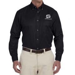 Harriton Long Sleeve Oxford Dress Shirt - Black