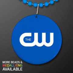 Medallion with Beaded Necklace - medallionnecklaceblue