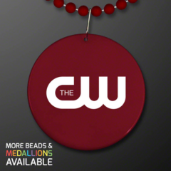Medallion with Beaded Necklace - medallionnecklacecrimson