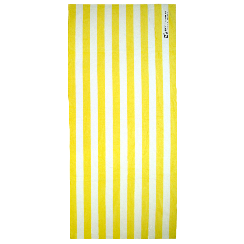 Midweight Cabana Beach Towel - midweightcabanastripeyellow