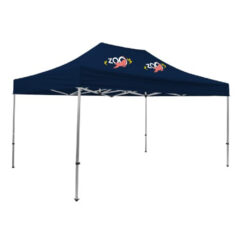 Premium 10′ x 15′ Event Tent Kit with Two Location Full Color Imprint - navy
