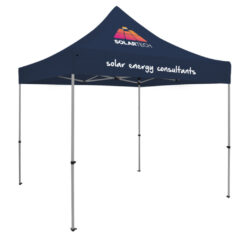 Premium 10′ x 10′ Event Tent Kit with Two Location Full-Color Imprint - navy