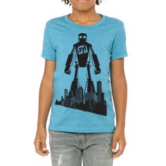 Bella + Canvas – Youth Unisex Jersey Short Sleeve Tee - neonBlue