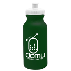 The Omni Colors Bike Bottle – 20 oz - omnidarkgreenwhitelid