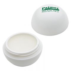 Well-rounded lip balm with logo - White