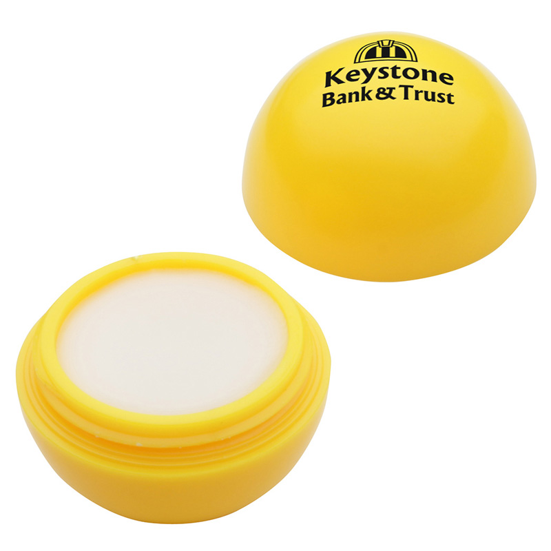 Well-rounded lip balm with logo - Yellow