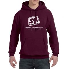 Hanes PrintPro Custom Printed Hoodie Sweatshirts - Maroon