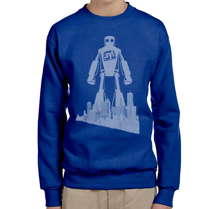 Youth Hanes PrintPro Crewneck Sweatshirts - Deep Royal