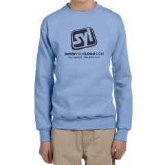 Youth Hanes PrintPro Crewneck Sweatshirts - Light Blue