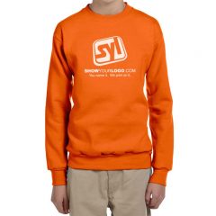 Youth Hanes PrintPro Crewneck Sweatshirts - Orange