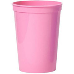 Smooth Plastic Stadium Cups – 12 oz - pink new