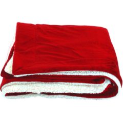 Oversize Sherpa Blanket - red