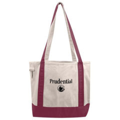 Small Accent Boat Tote - red