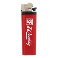Solid Color Standard Flint Lighter - red