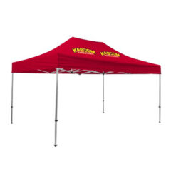 Premium 10′ x 15′ Event Tent Kit with Two Location Full Color Imprint - red