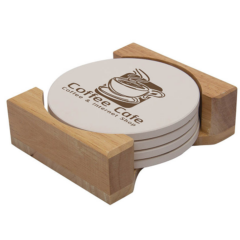 Round Absorbent Stone Coaster Set - roundcoasterset