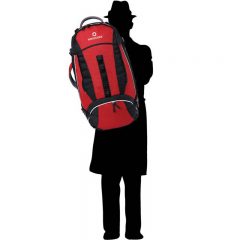 Urban Peak Trekker Backpack (45/10L) - Red In Use