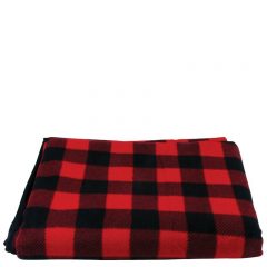 Fleece Picnic Blanket - Red Black