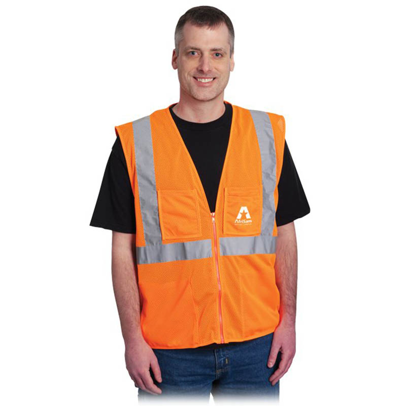 Value Mesh Vest – 4 Pocket - Orange