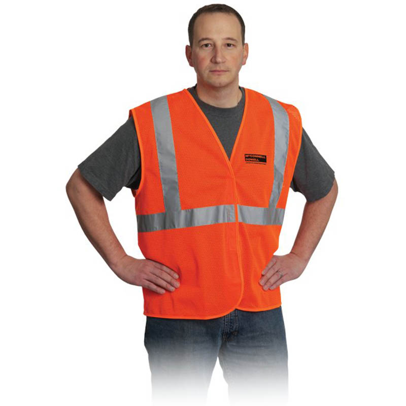 Class 2 Mesh Fabric Vest - Orange