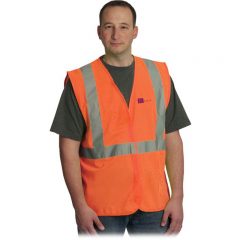 Class 2 Solid Fabric Vest - Orange