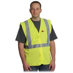 Class 2 Solid Fabric Vest - Yellow