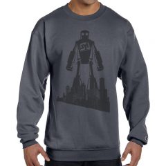 Champion 50/50 Crewneck Printed Sweatshirts - Charcoal Heather