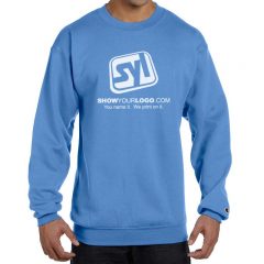 Champion 50/50 Crewneck Printed Sweatshirts - Light Blue
