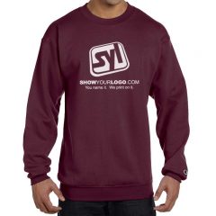 Champion 50/50 Crewneck Printed Sweatshirts - Maroon