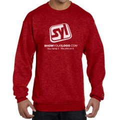 Champion 50/50 Crewneck Printed Sweatshirts - Scarlet Heather