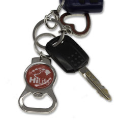 Key Tag Bottle Opener with Full Color Epoxy Dome Imprint - s2