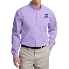 Port Authority Easy Care Button Down Shirts - Bright Lavender