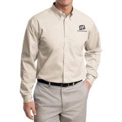 Port Authority Easy Care Button Down Shirts - Light Stone