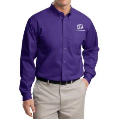 Port Authority Easy Care Button Down Shirts - Purple