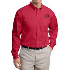 Port Authority Easy Care Button Down Shirts - Red