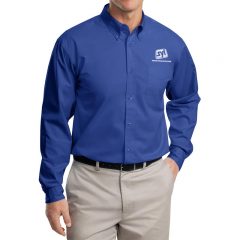 Port Authority Easy Care Button Down Shirts - Royal Blue