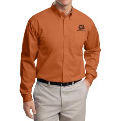 Port Authority Easy Care Button Down Shirts - Texas Orange
