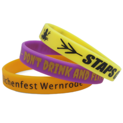 Screen Printed Silicone Wristband Bracelet - screenprintedwristbands3