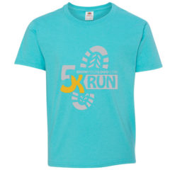 Youth Fruit of the Loom Printed T Shirts - scuba blue