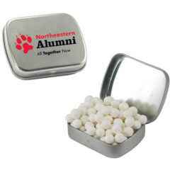 Small Tin with Optional Candy Fill - silver-imprint-754