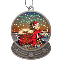 Ornament – Holiday Die Cast Snow Globe - snowglobe